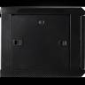 Шкаф настенный 19", 6U, 600х350х368 мм, стеклянная дверь, черный